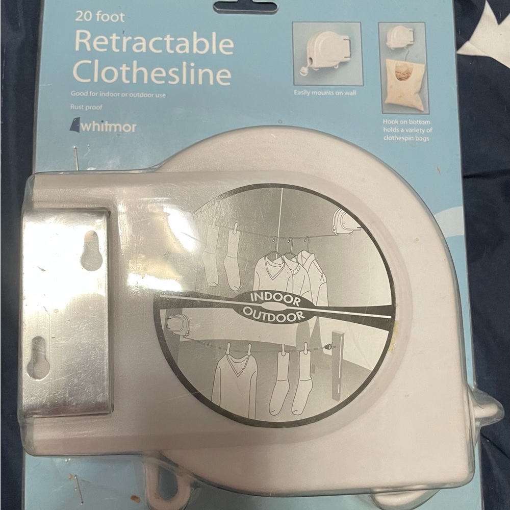 WHIT Retractable Clothesline - White NWT
